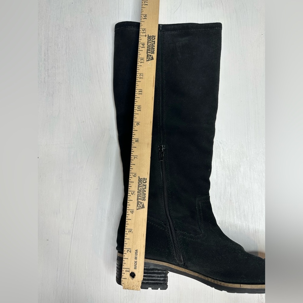 Franco Sarto A-Track Knee High Black Suede Boots Women’s 7M Vibram - Picture 14 of 15